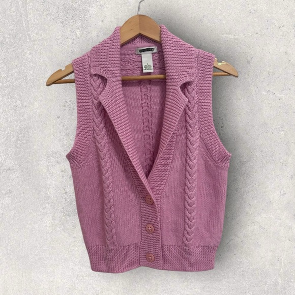 Orvis wool blend cableknit vest - Picture 1 of 4